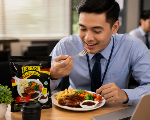 Burger Frozen Food Bernardi Burger Steak 320 gr Praktis dan Higienis photo review