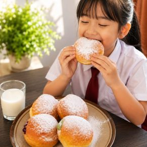 Donat Gombolini frozen food praktis untuk camilan keluarga