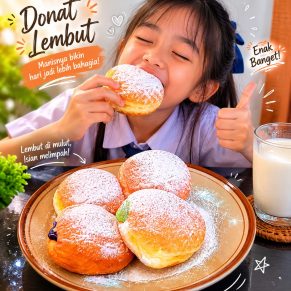 Roti Donat Gombolini lembut dan empuk siap saji